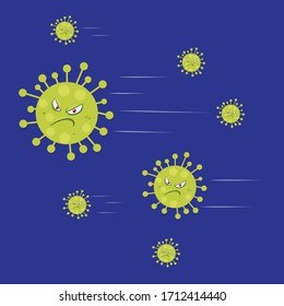 face spread collection of corona virus 