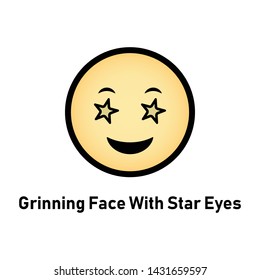 Face With Starry Eyes Vector illustration