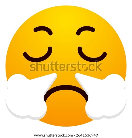 Face with steam from nose emoji. Angry, frustrated, triumph, or determined expression, often due to exertion