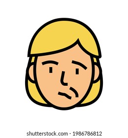 face stroke color icon vector. face stroke sign. isolated symbol illustration