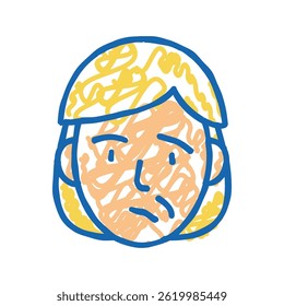 Vector de dibujo de icono de doodle de trazo de cara. signo de trazo de cara. ilustración de símbolo aislado