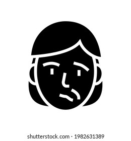 face stroke glyph icon vector. face stroke sign. isolated contour symbol black illustration