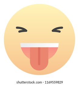 Face With Stuck-Out Tongue & Closed Eyes Emoticon Emoji Sign Face