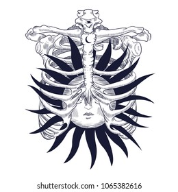 
the face of the sun and the month, the stars, the Masonic tattoo, the design of T-shirts, alchemy, Akultism, medieval religion, retro, spirituality and isoteric tattoo. space and stars. vector graphi