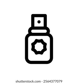 Face sunscreen. Editable stroke vector icon.