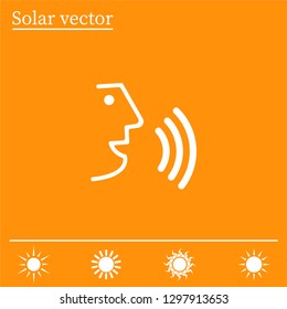 The face of a talking person, vector icon.