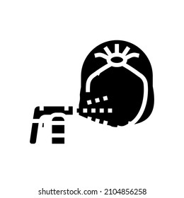 face tan paint glyph icon vector. face tan paint sign. isolated contour symbol black illustration