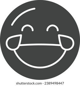 Face with Tears of Joy icon vector image. Suitable for mobile application web application and print media.