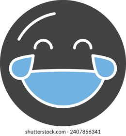 Face with Tears of Joy icon vector image. Suitable for mobile application web application and print media.