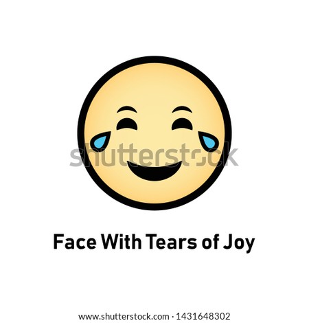 Face With Tears of Joy Vector illustration