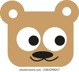 Cara de un oso bebé tierno