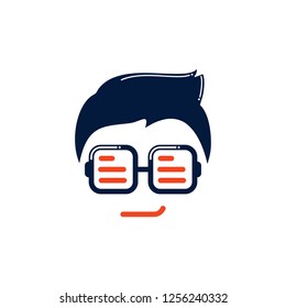 face text cartoon logo concept