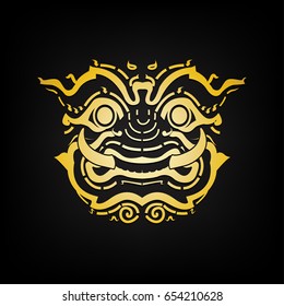  The face of  Thailand Giant , vector