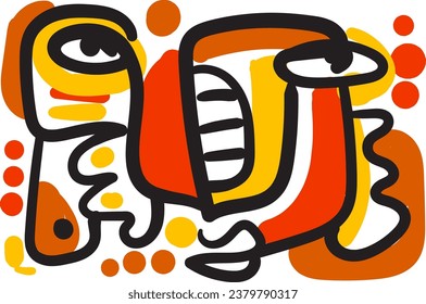 cara que combina características abstractas y oníricas.vector de imagen