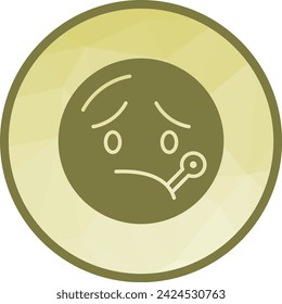 Face with Thermometer icon vector image. Suitable for mobile application web application and print media.