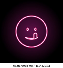 face With a thermometer neon icon. Simple thin line, outline vector of emoji icons for ui and ux, website or mobile application