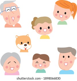El rostro de una familia de tres generaciones