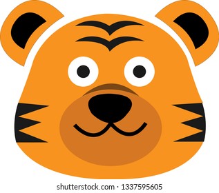 face tiger vector icon