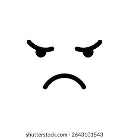 Face with Tightly Shut Eyes and Frowning Expression Icon