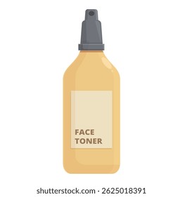Face toner bottle is standing on a white background