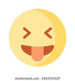 Gesicht mit Zunge heraus, lachen Emoji Vektorgrafik, scherzen Emoji Icon Design