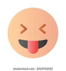 Gesicht mit Zunge heraus, lachen Emoji Vektorgrafik, scherzen Emoji Icon Design