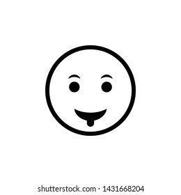 Face With Tongue Vector Illustration