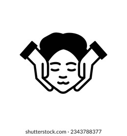 Icono del vector de tratamiento facial que puede modificar o editar fácilmente

