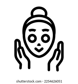 Face Treatment Vector Line Icon Design
