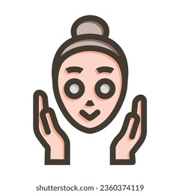 Icono De Colores Llenos De La Línea Espesa Del Vector De Tratamiento Para Uso Personal Y Comercial.
