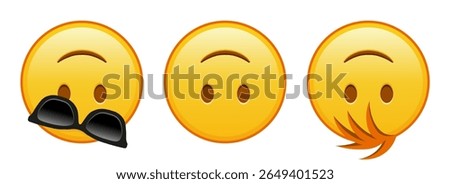 Face Upside Down Set of three emoji