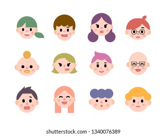 Face of various neighbors