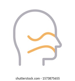 face vector color line icon 