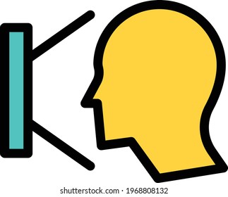 face vector color line icon