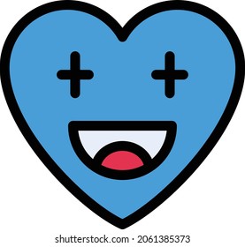 face vector colour line  icon