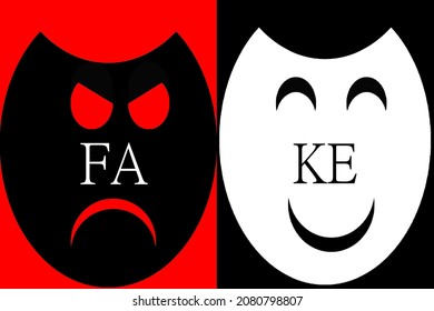UN VECTOR DE CARA CON LA DEFINICIÓN DE QUE TODOS TIENEN BUENOS LADOS Y LADOS MALOS Y NADIE CONOCE SENTIMIENTOS EXCEPTOS A SÍ MISMOS.