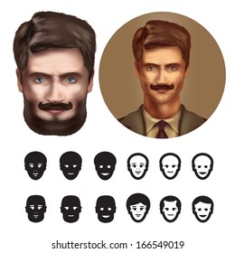 Face. Vector format