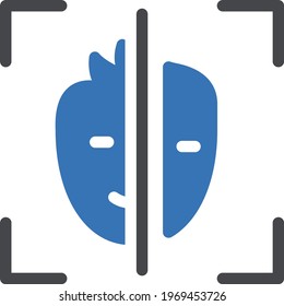 face vector glyph color icon