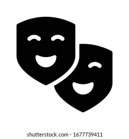 icono plano de glifo portador de cara 