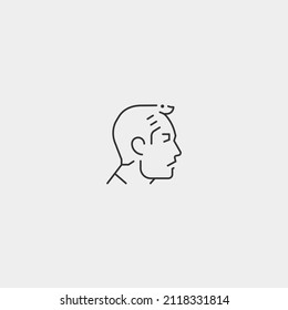 Face vector icon illustration sign