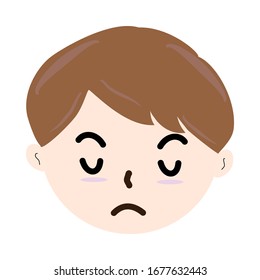 Face vector icon on white background
