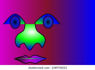 face vector illustration, can be used for wallpaper or stickers and templates