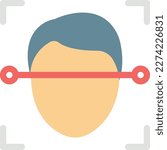 face Vector illustration on a transparent background. Premium quality symbols. Line Color icons for concept and graphic design.