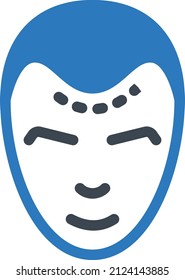 Vektorgrafik im Gesicht auf transparentem Hintergrund.Hochwertige Symbole.Glyphen Vektorsymbol für Konzept und Grafikdesign.