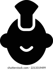 ilustración de face Vector en un fondo transparente. Símbolos de calidad superior. Iconos vectoriales de glifos para diseño de conceptos y gráficos. 
