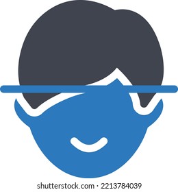 Vektorgrafik im Gesicht auf transparentem Hintergrund. Hochwertige Symbole. Glyphen Vektorsymbole für Konzept und Grafikdesign. 

