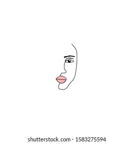 Face vector on white background