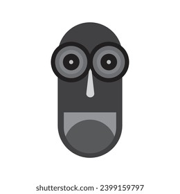 face vector with owl object