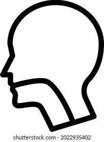 face vector thin line icon