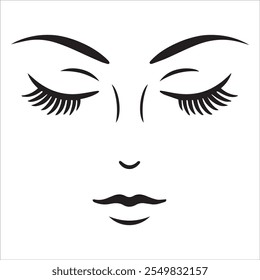 Vector de la cara, mujer de la cara de la belleza, logotipo, Ilustración vectorial, Vector de la cara de la silueta de la mujer